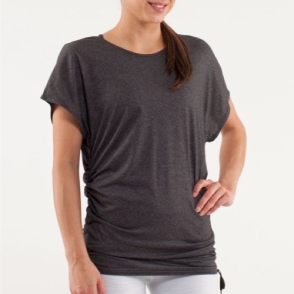 Lululemon Power Class Tee White with side Cinches 8